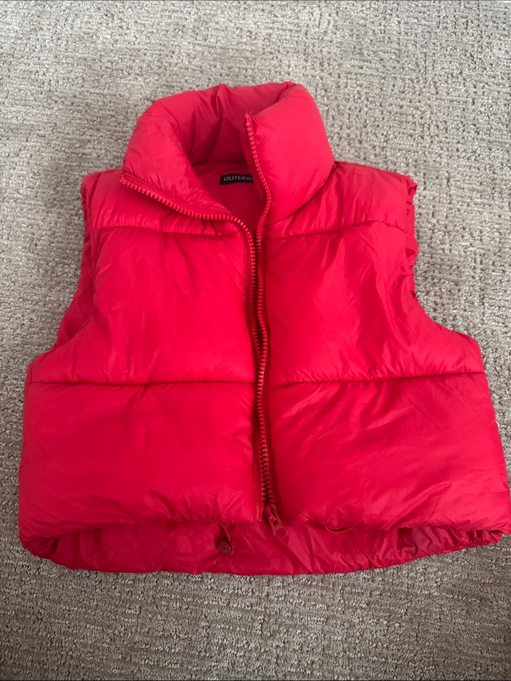 Bright Red Puffer Vest for Kids